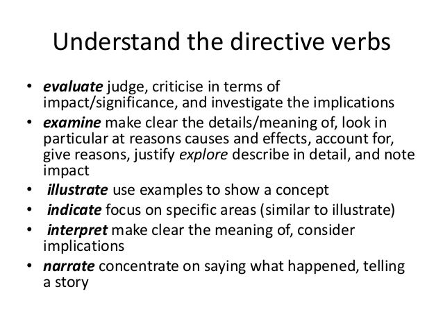 essay terms directives